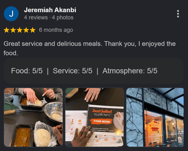Customer review 1